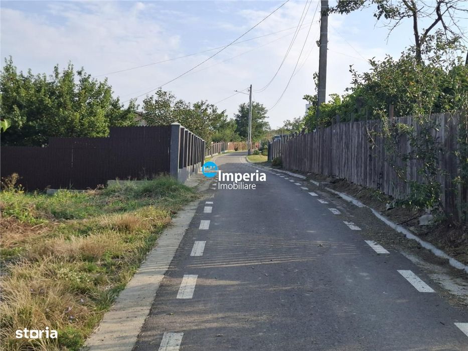 Tomesti Chicerea, teren intravilan cu utilitatile in apropiere, privel