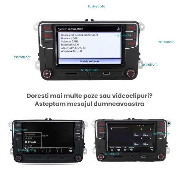 Navigatie RCD330 G PLUS 187B cu Carplay, Android Auto, Mirrorlink