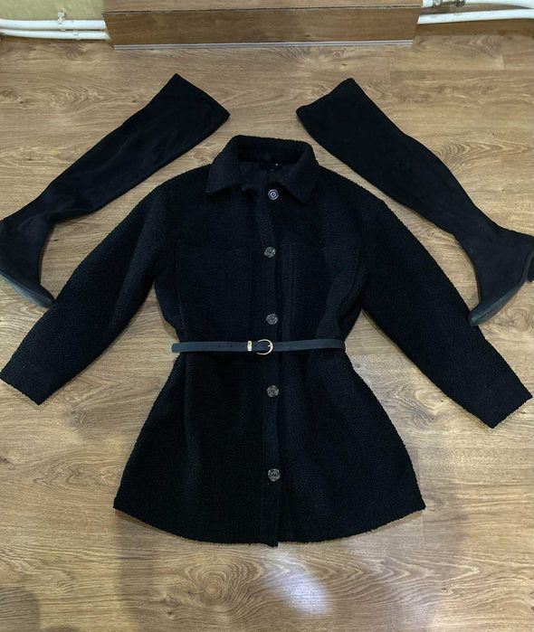 Hm raza черно палто