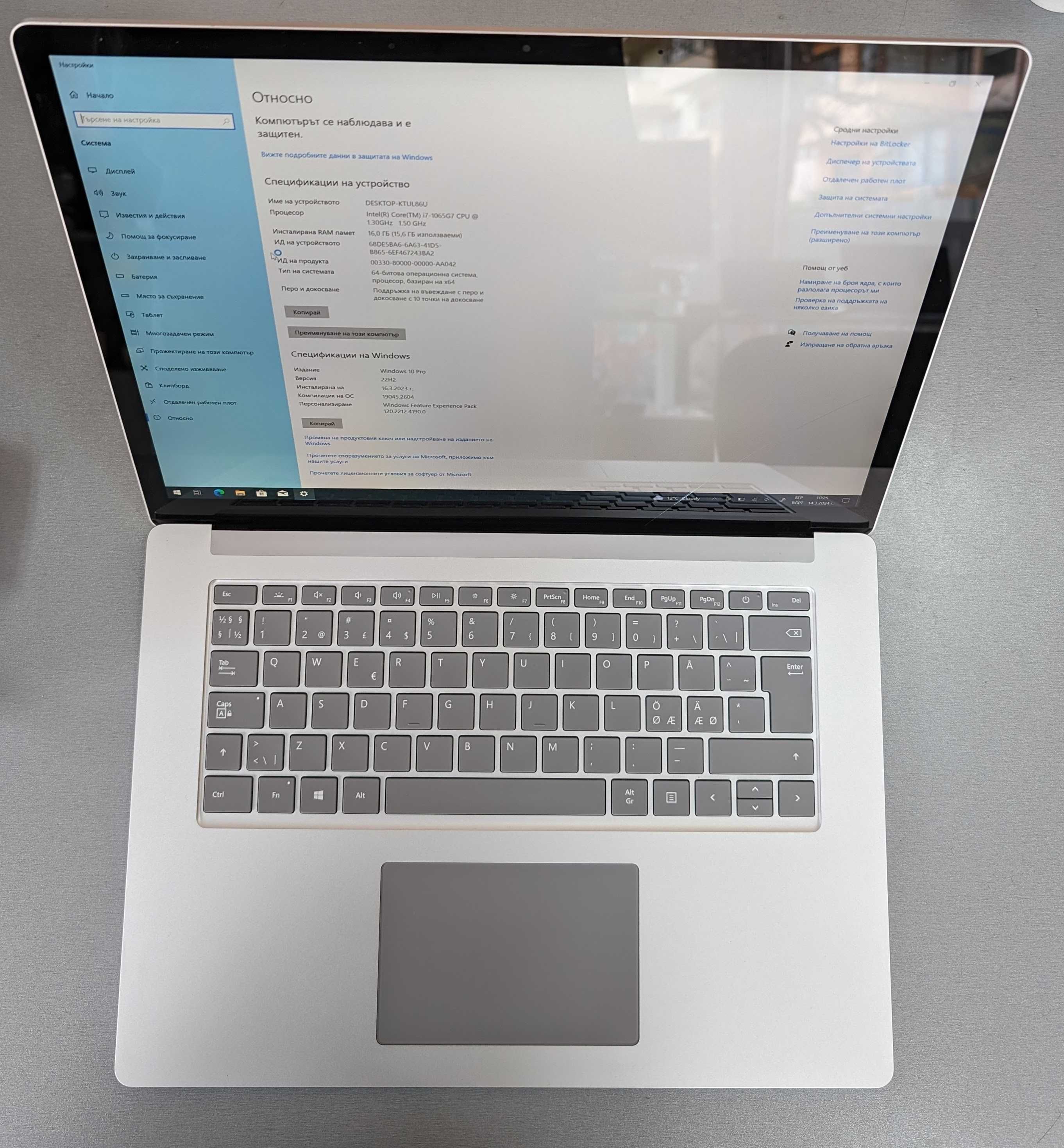 Microsoft Surface laptop 3 / 15 Inc /I7/512GB/16GB