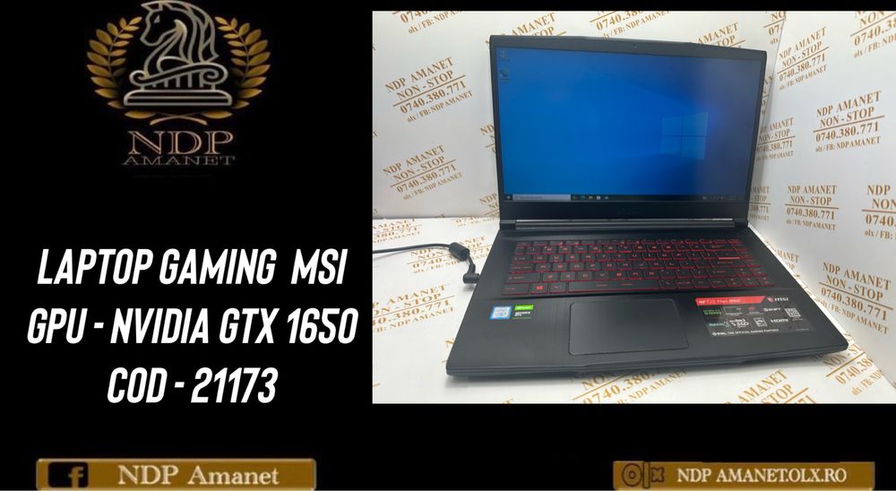 NDP Amanet NON-STOP Calea Vitan Nr. 121 Laptop Gaming MSI (21173)