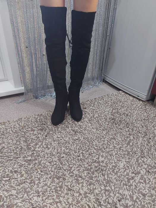 Продам замшевые ботфорты