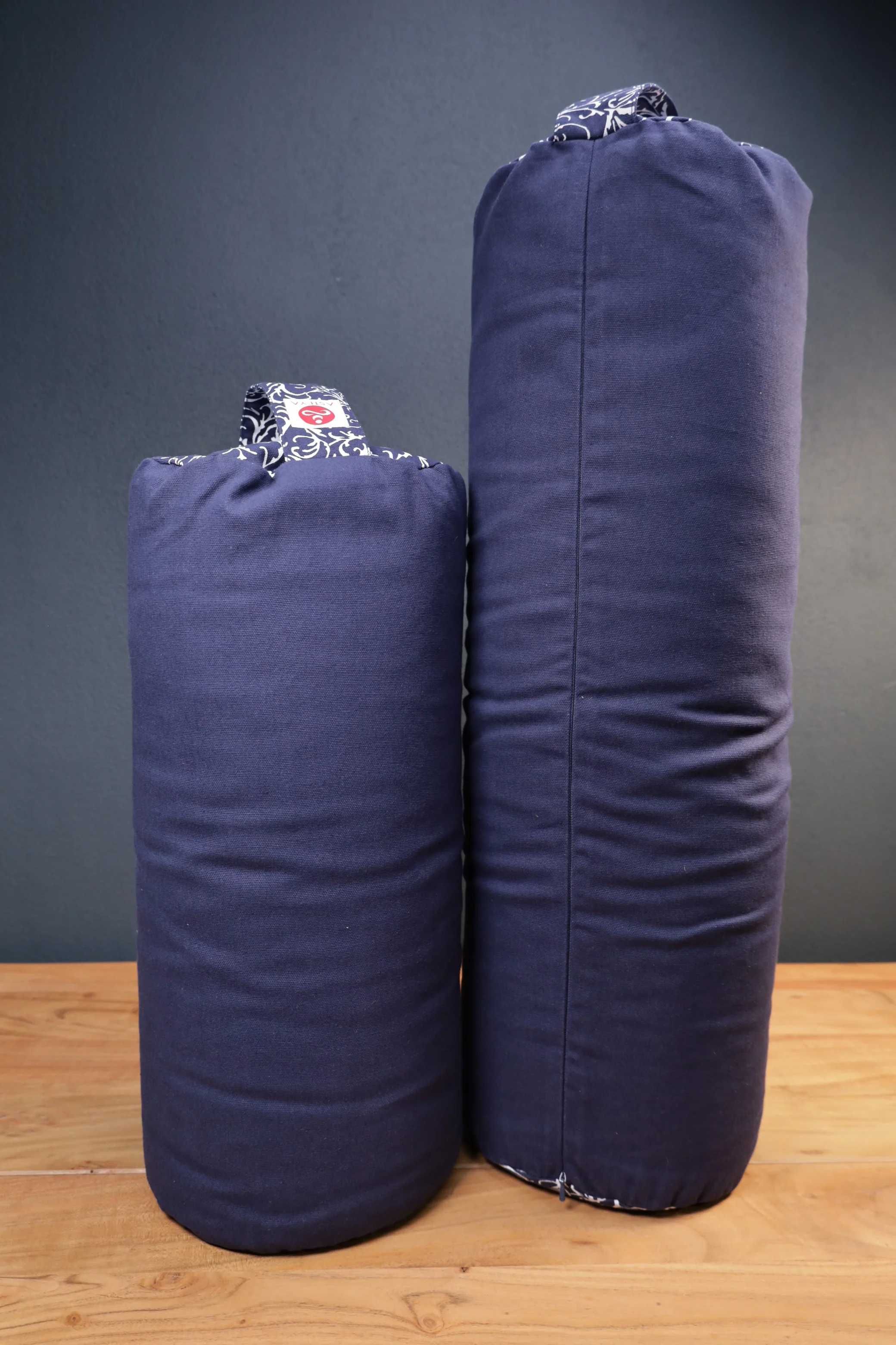Pernă de meditație Bolster cu husă detașabilă și pleavă de grâu 50cm