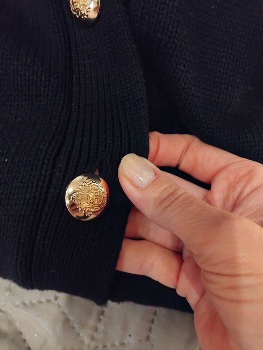 Тъмно синя жилетка 100% памук