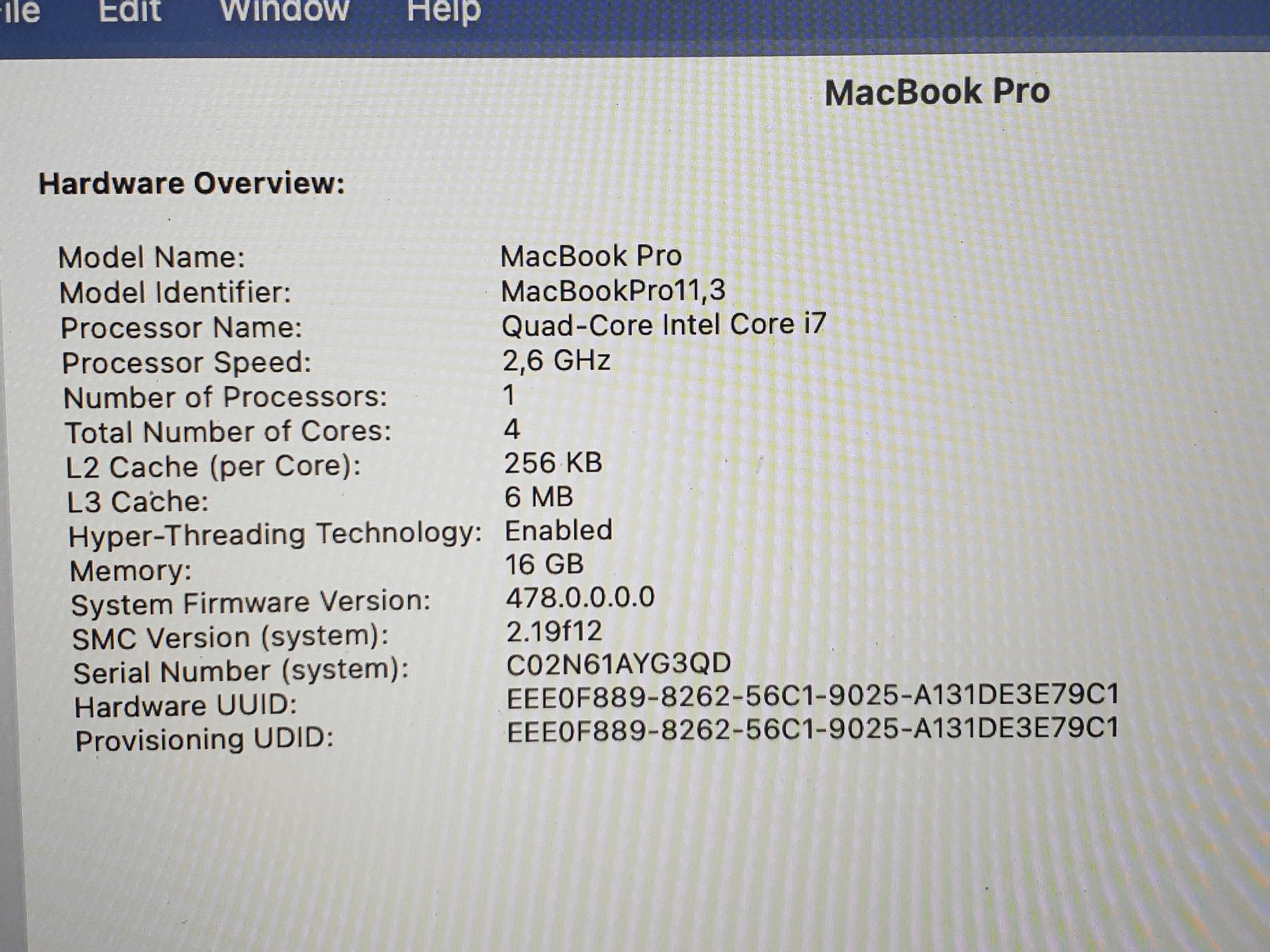 MacBook Pro  A1398