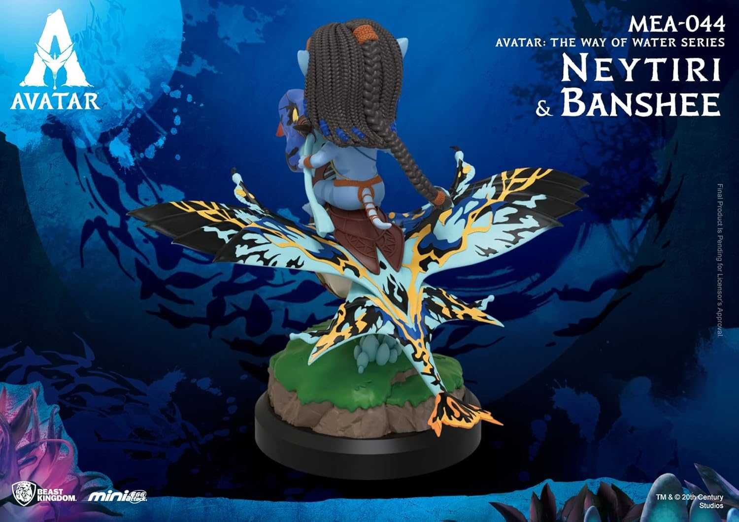 AVATAR The way of Water екшън фигурка Neytiri & Banshee 7,6 см
