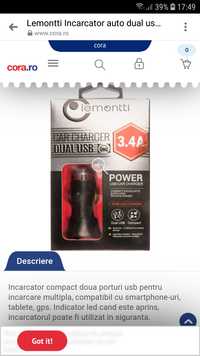 Incarcator usb 2porturi