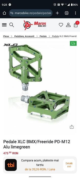 Pedale XLC BMX/Freeride PD-M12 Alu limegreen