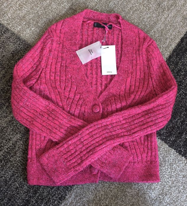 Цикламена жилетка с брокат Mango