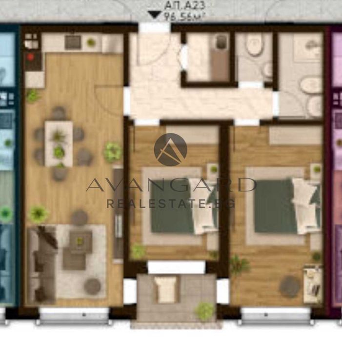 Продава се Тристаен апартамент в Пловдив, Остромила - 96 кв.м за 1414 €/кв.м - Снимка #3