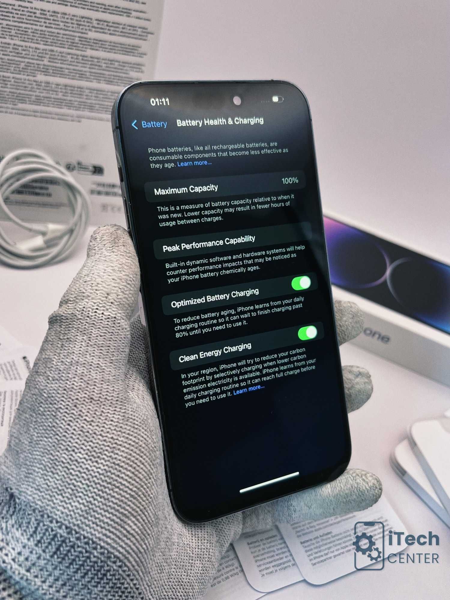 iPhone 14 Pro MAX, 128GB, Purple, 100% батерия, ОТЛИЧЕН, ГАРАНЦИЯ!