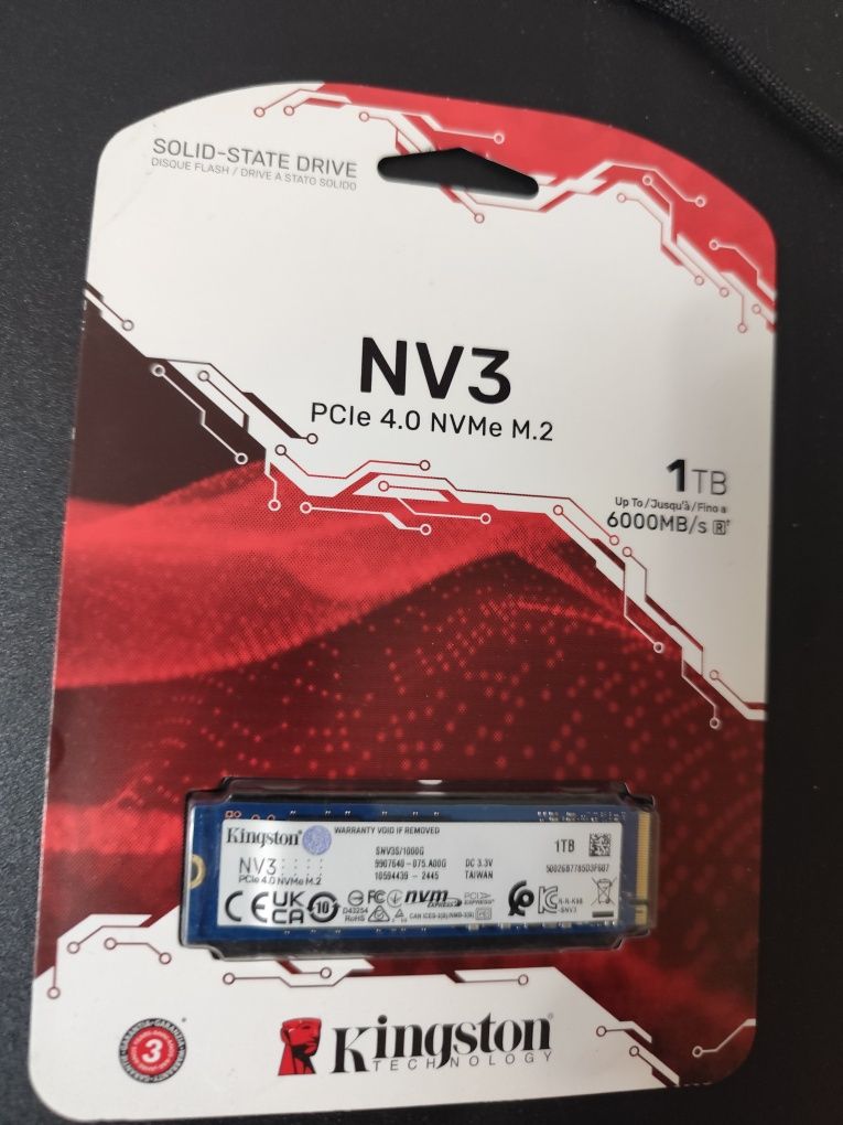 Ssd Kingston nv3.  1 tb