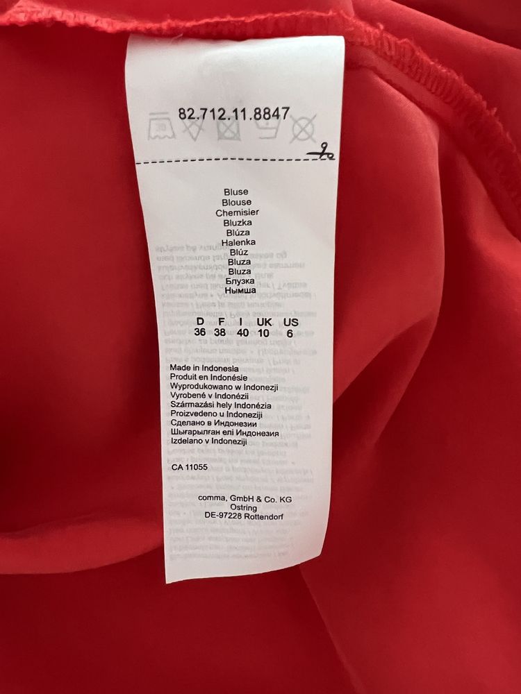 Bluza Comma, roșu coral satin