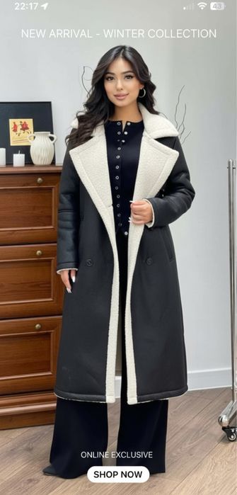 Женская зимняя дубленка