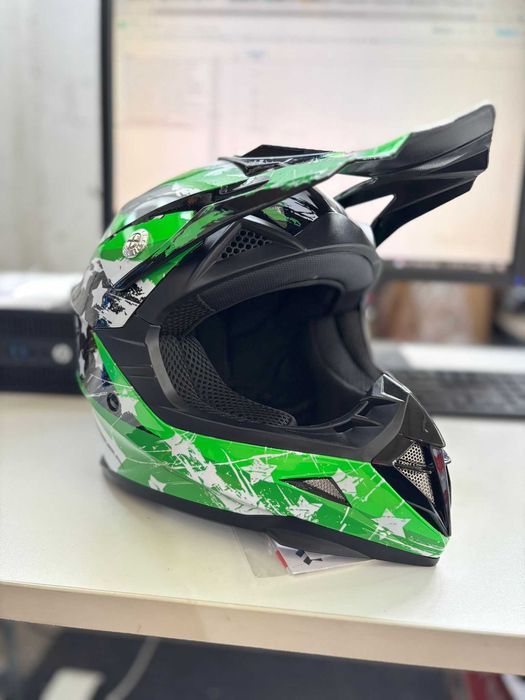 Casca moto YEMA YM-211 – marimea YM, open face, verde, sport