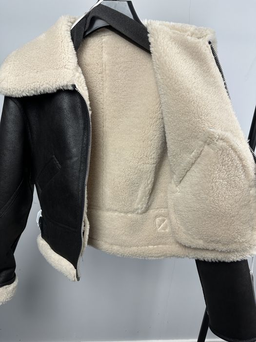 MANGO УНИКАЛНО дамско палто / яке  с каракул