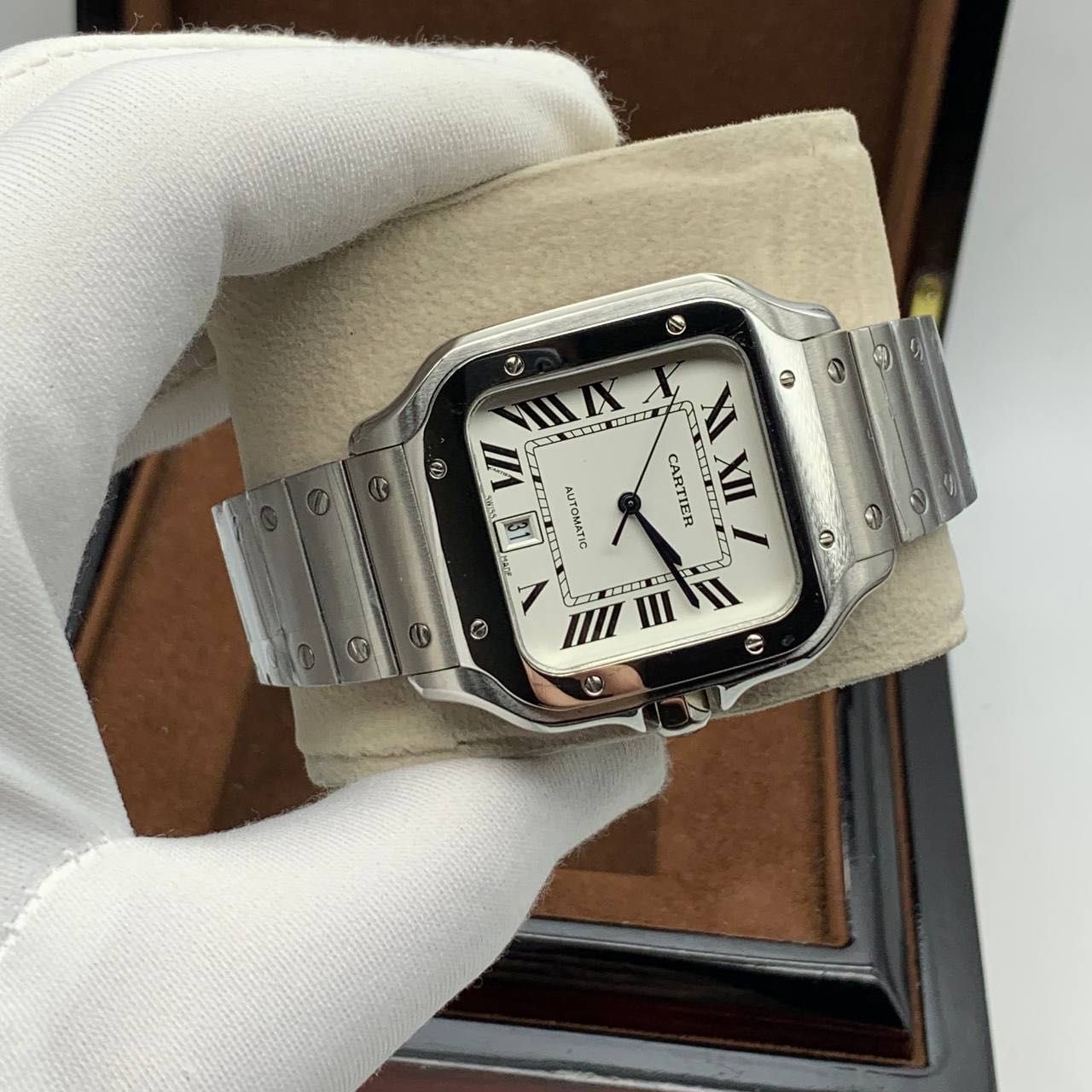 Cartier Santos 100XL Silver automatic