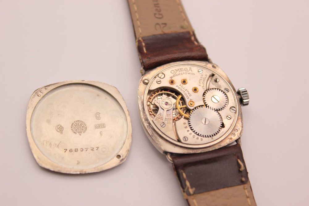 Omega WW1 Trench Watch – Сребърен оригинал от 1916 г. механичен,