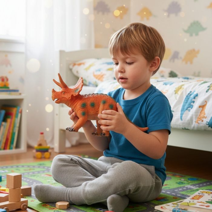 Детски комплект фигурки динозаври със звук – DINOSAUR ERA 6 броя