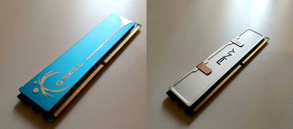 Set 2GB RAM DDR2 (G.SKILL CL4 + PNY CL5) 800MHz, funcționale