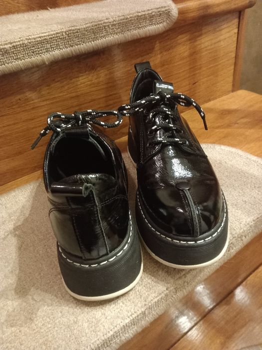 Pantofi EMANI piele naturala lacuita