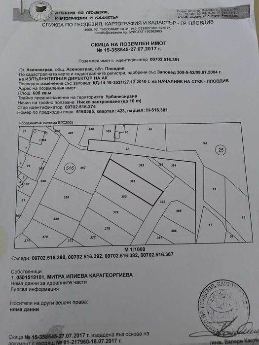 Продава се Парцел в Асеновград - 1260 кв.м за 120 €/кв.м - Снимка #1