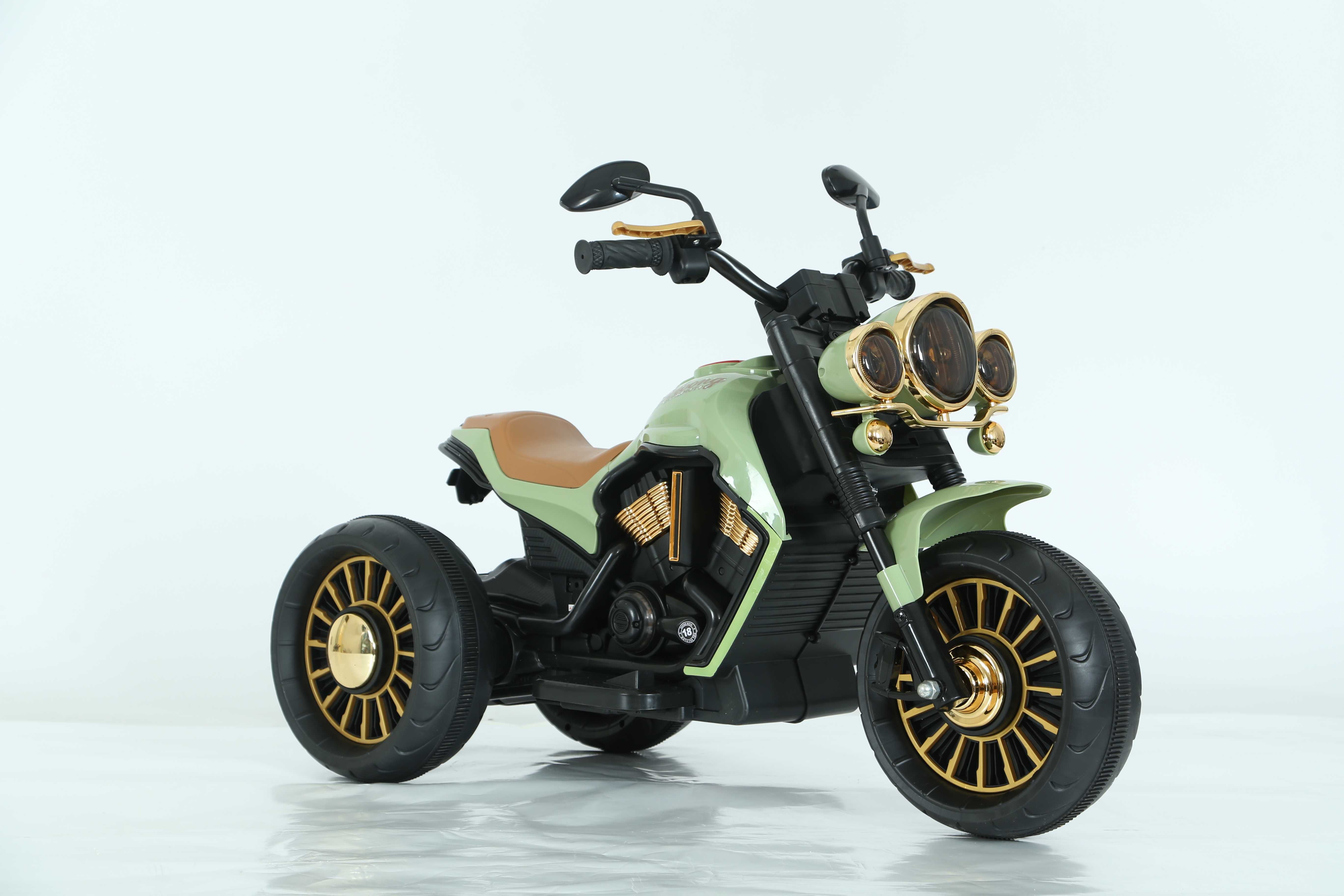 Motocicleta electrica cu 3 roti Kinderauto BJDL2388 2x 35W 6V RC Green