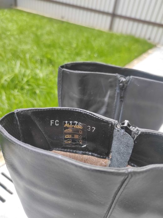 cizme de piele negre