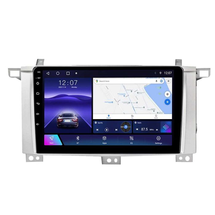 Navigatie Android 14 Toyota Land Cruiser 2002-2007 1/8 Gb Waze CarPlay