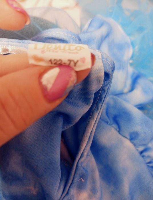 Рокля на Елза със шлейф  за 7г.