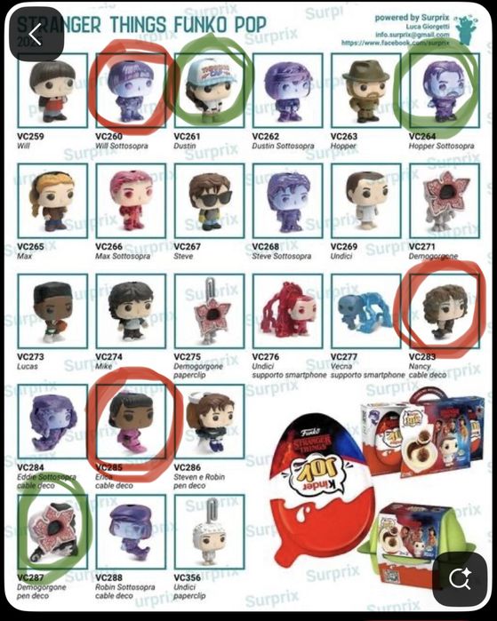 Обмен Kinder Joy Stranger things