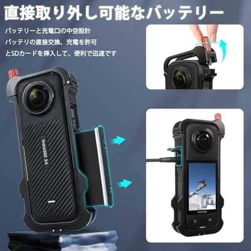 Нов сет за камера Insta360 X4 метална рамка + кейс +капачка за обектив