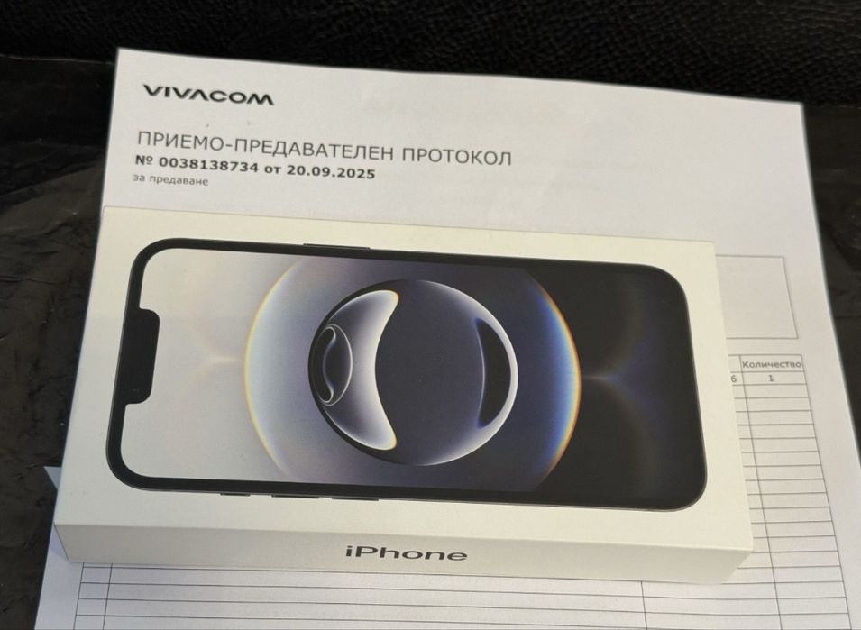 ЗАПЕЧАТАН 128GB iPhone 16e Vivacom Гаранция 2027 Black 16 e