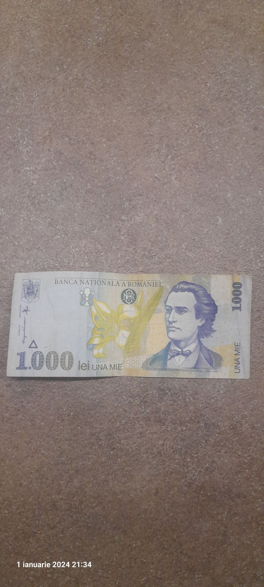 Bancnota 1000 lei din anul 1998