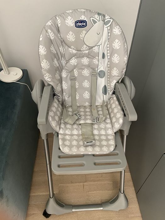 Scaun de copil Chicco Polly Easy, 4roti, Giraffe (Gri), 6+luni