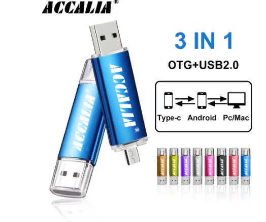 РАСПРОДАЖА!!! Флешка 3 в 1 - (USB 2,0 + micro-USB +Type-C), 32 ГБ