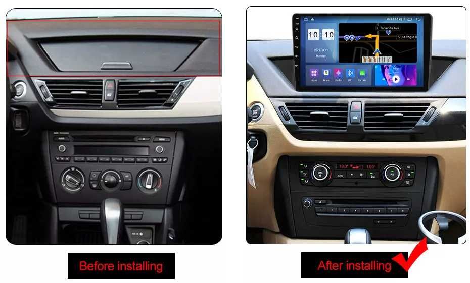 Navigatie Android 14 BMW X1 E84 1/8 Gb Waze YouTube CarPlay CAMERA