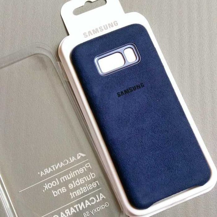 Чехол Оригинал Samsung Alcantara Cover для Galaxy S8+ plus синий