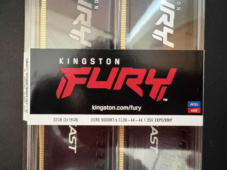 Kingston Fury Beast Black – 32GB (2x16GB) DDR5 6000MT/s.