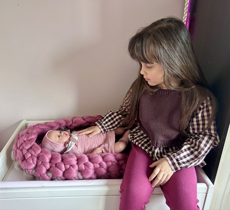 Бебешка кошница/легълце от 100% мериносова вълна по ваш избор