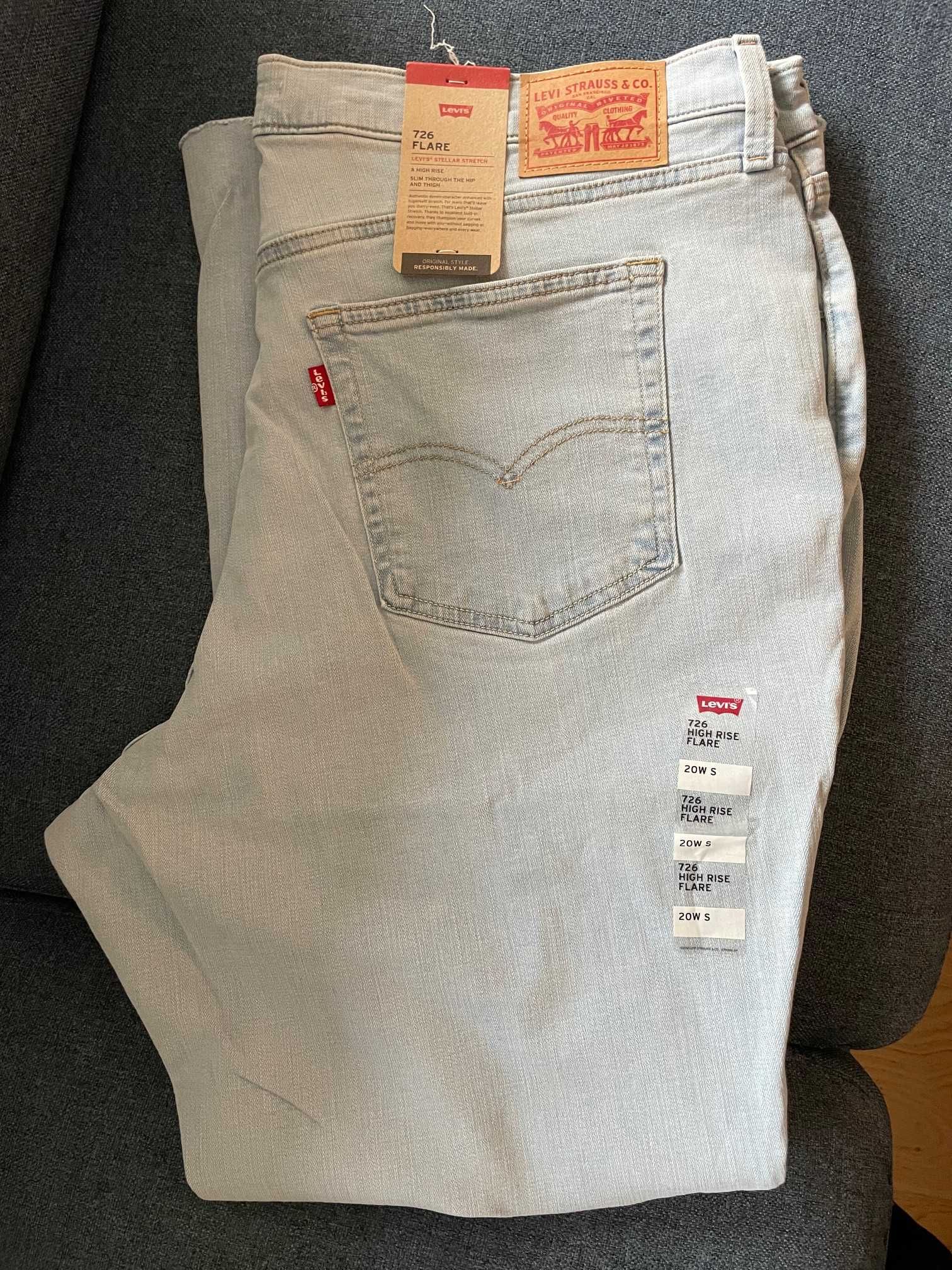 Нови Дънки Levi's 726 Flare, Plus Size, 20W S