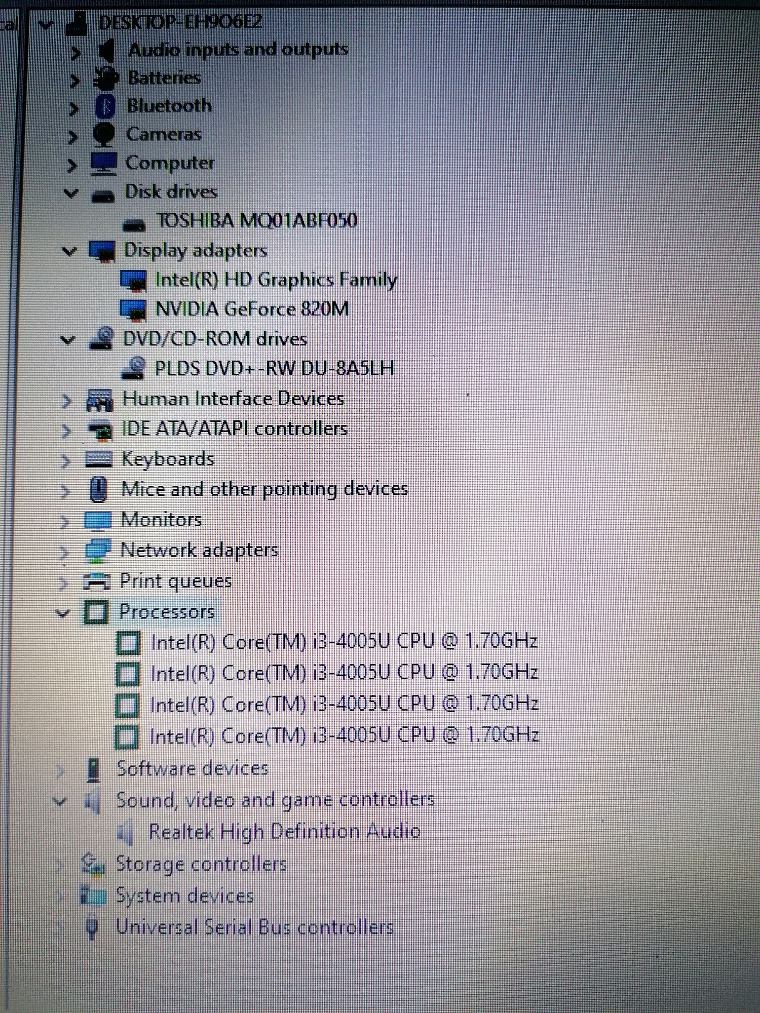 Laptop Dell I3-4005U 1.7 Ghz