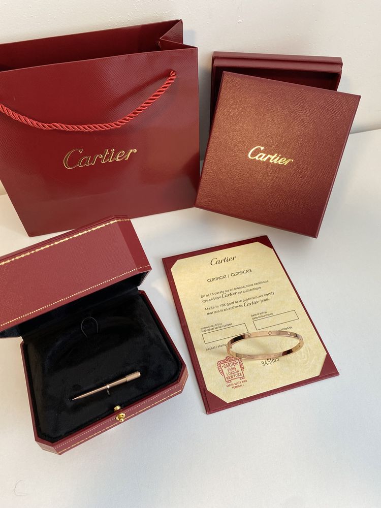 Brățară Cartier LOVE Slim 17 Rose Gold 24K