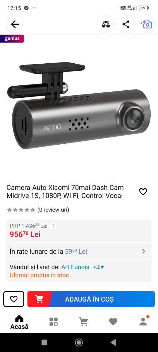 Vând cameră de bord Xiaomi