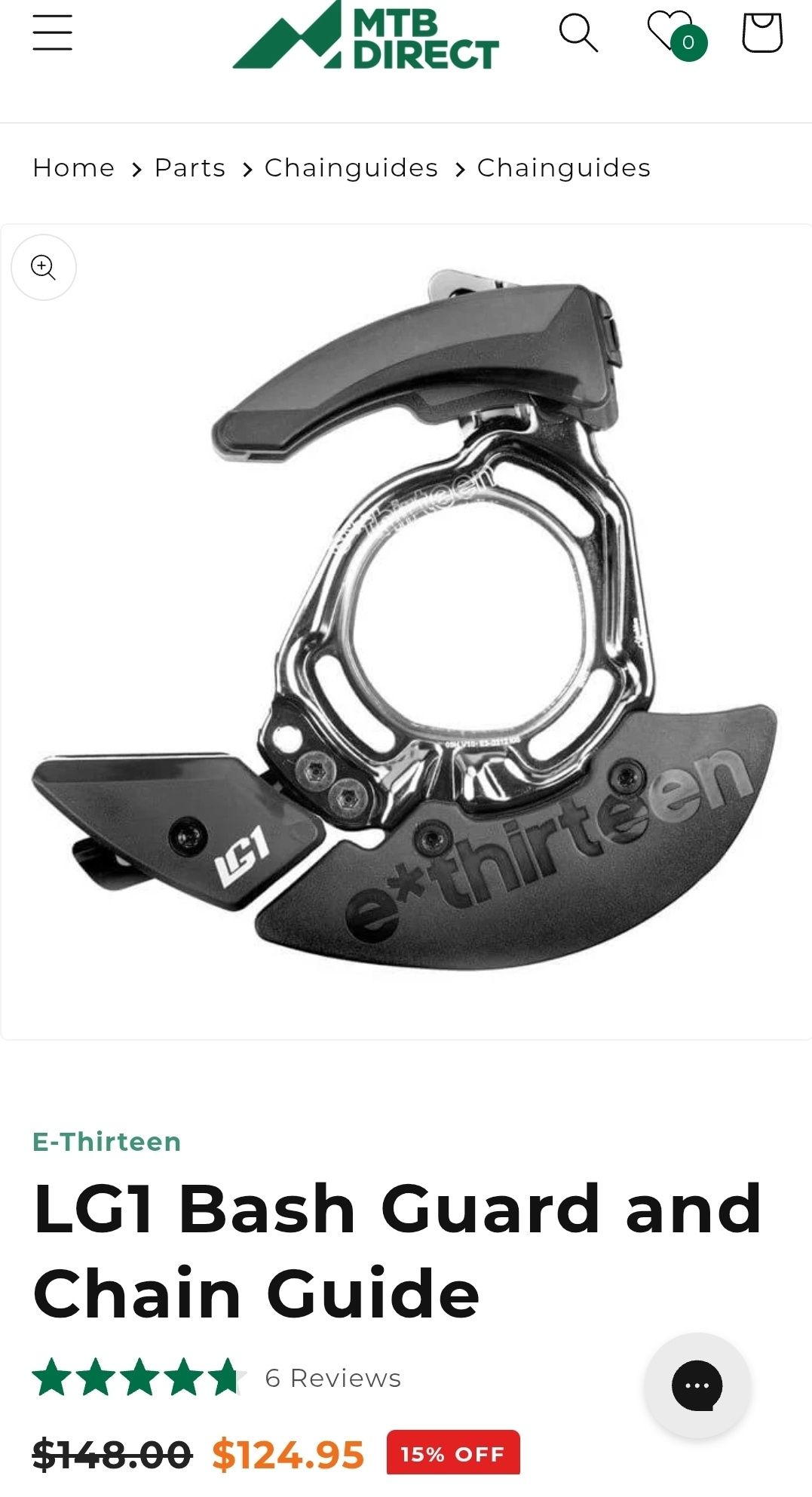 E-TЕ-hirteen LG1 Bash Guard and Chain Guide.