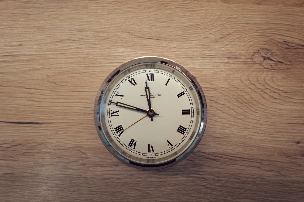 Ceas Wempe bord maritim Chronometerwerke Hamburg Alama 8 zile