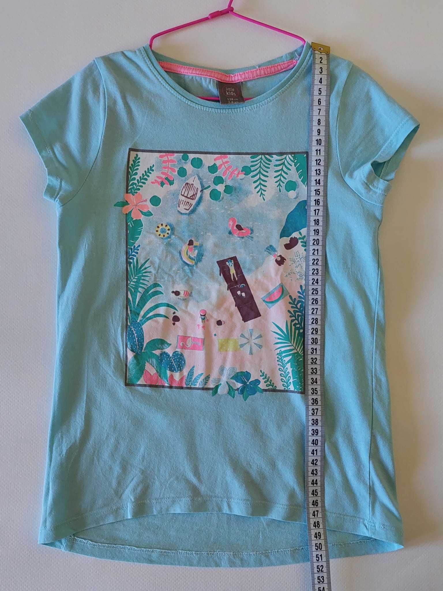 Tricou botanical summer, bleu, Little kids