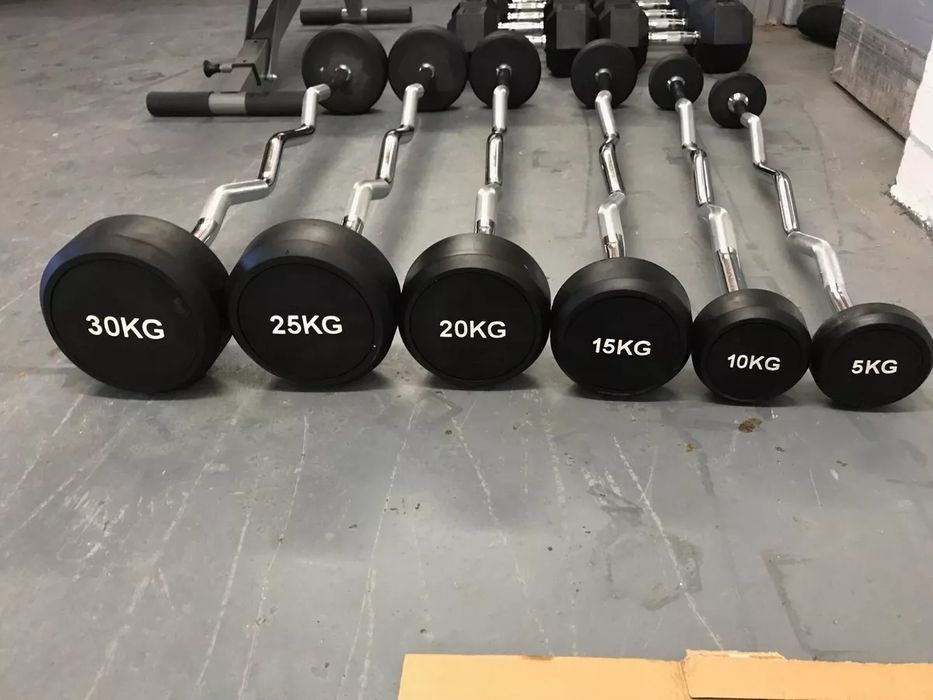 Неразборная резиновая штанга Штанга гантел фиксированная