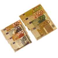 Лот 8бр златни банкноти/златна банкнота + сертификат - ЕВРО EURO