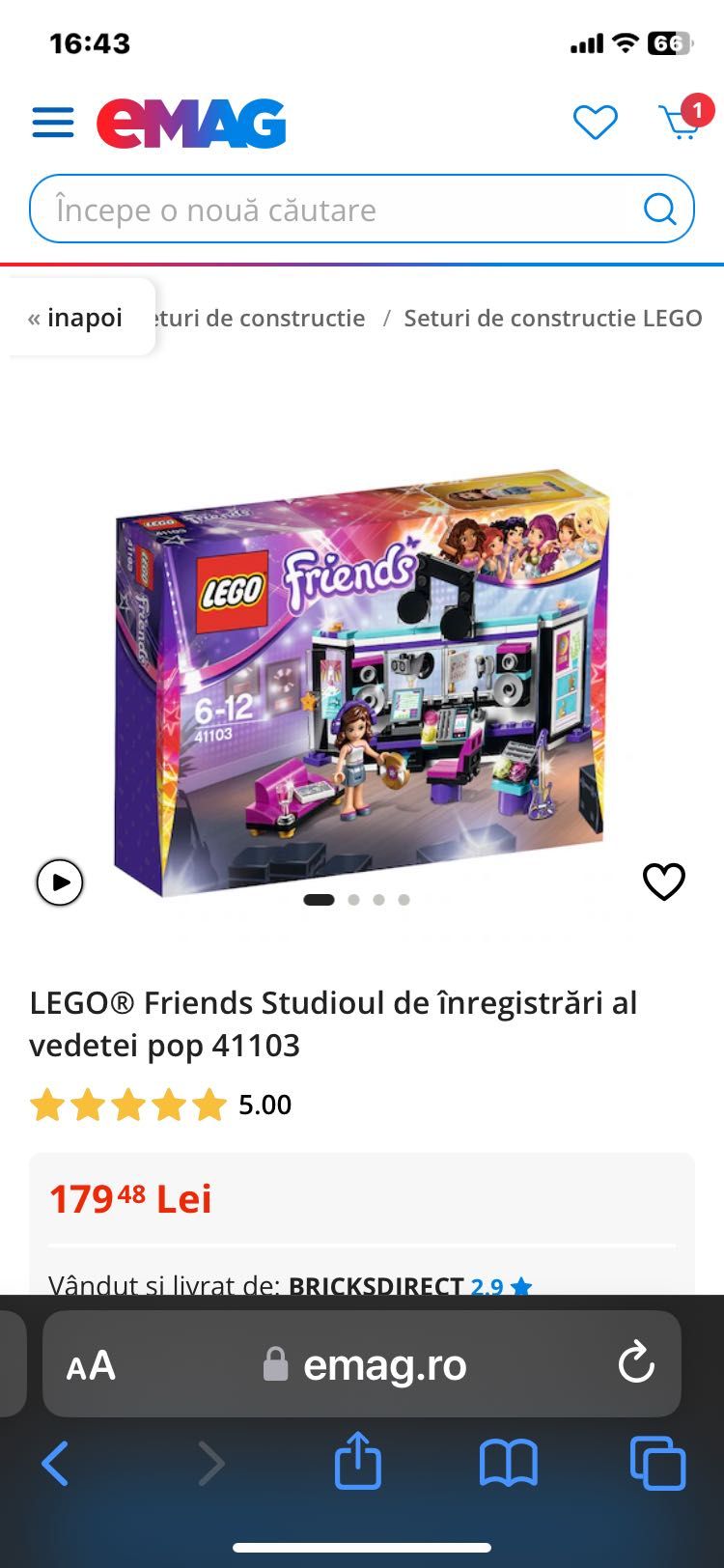 Set Lego 41103 utilizat